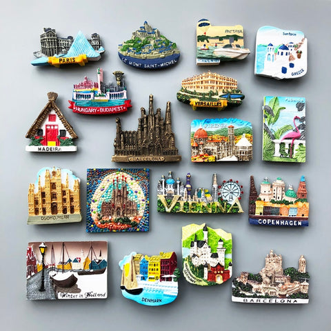 Country Fridge Magnets France Florida Flamingo Iceland Dutch Florence Fridge Magnet Sticker World Travel Souvenir Magnetic