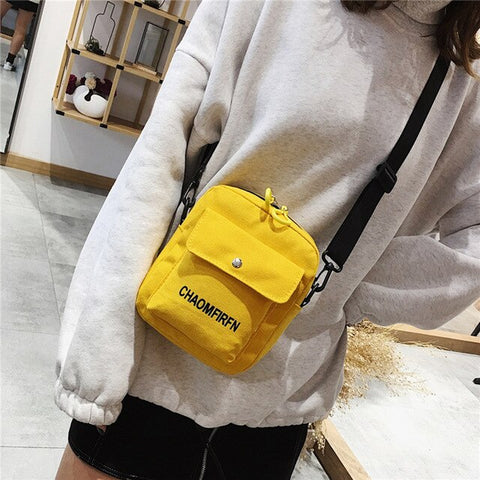 Women Shoulder Bag Fashion Pure Color Casual Tote Outdoor Bag Canvas Handbag Zipper Messenger Messenger Bags Sac Main Femme