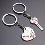 2pcs Couple Keychain Valentine's Day for Lover Zinc Alloy Wedding Favor Best Gift for Girl Friend Wife A