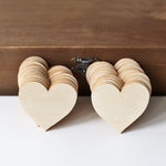 50 Wooden Hearts Natural Wood Heart shaped Gift Tag , Wedding Decoration , Bridal Shower , Escort Card , Place Card