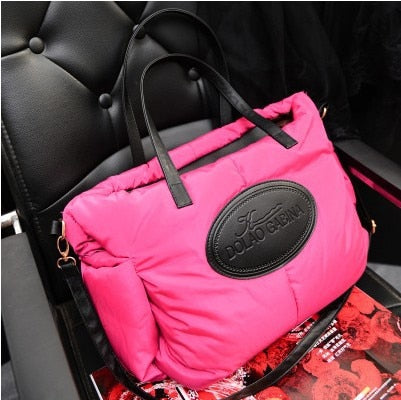 2016 Winter Cotton Fashion Women Handbags Designers Brand Women Shoulder Bag Warm Tote Women Messenger Bags High Quality