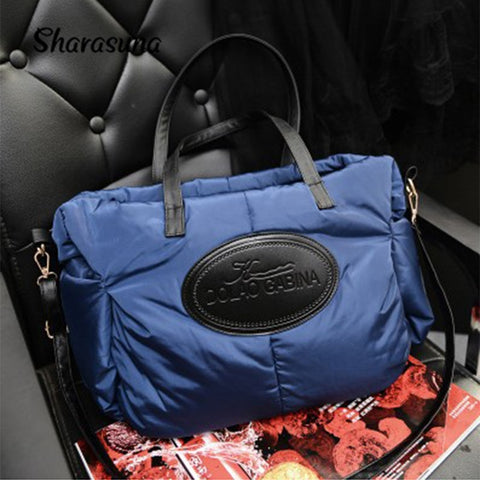 2016 Winter Cotton Fashion Women Handbags Designers Brand Women Shoulder Bag Warm Tote Women Messenger Bags High Quality