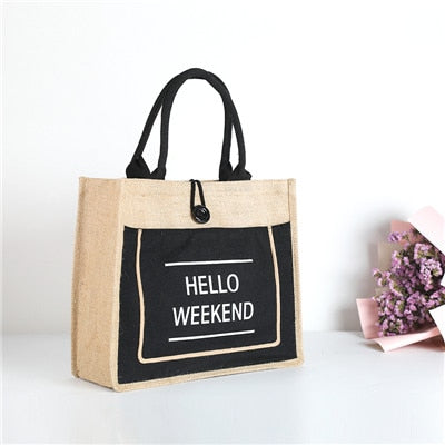 High Quality Women Linen Luxury Tote Large Capacity Female Casual Shoulder Bag Lady Daily Handbag Fresh Beach Shopping Bag