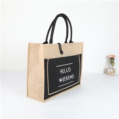 High Quality Women Linen Luxury Tote Large Capacity Female Casual Shoulder Bag Lady Daily Handbag Fresh Beach Shopping Bag