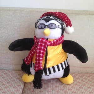 Presents Souvenirs 40cm Tv Show Friends Related Rachel Joey's toys HUGSY Plush toy PENGUIN Stuffed Doll with scarf vest glasses