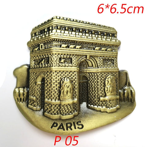 3D Paris Tower Fridge Magnet French Famous Building Model Refrigerator Magnets Souvenir Kitchen Magnet Sticker Home Decorations