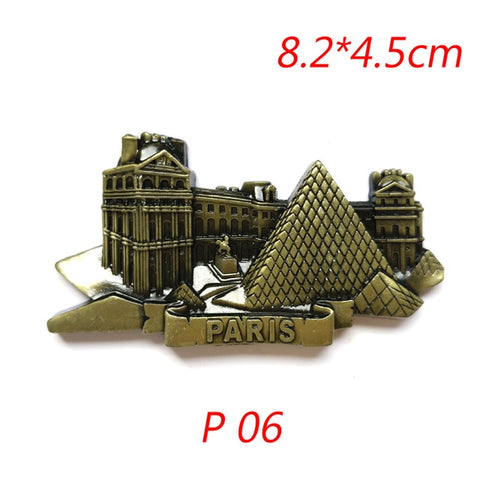 3D Paris Tower Fridge Magnet French Famous Building Model Refrigerator Magnets Souvenir Kitchen Magnet Sticker Home Decorations