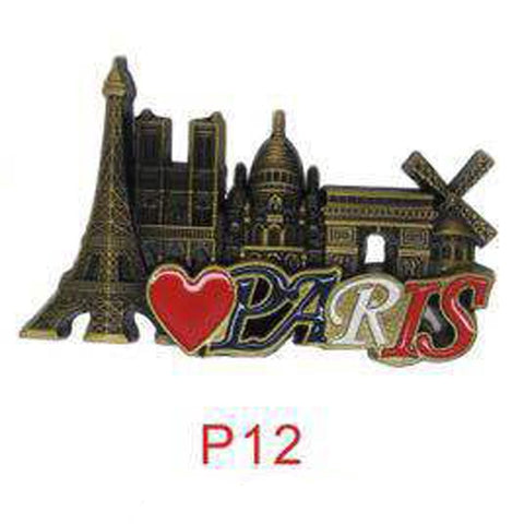 3D Paris Tower Fridge Magnet French Famous Building Model Refrigerator Magnets Souvenir Kitchen Magnet Sticker Home Decorations