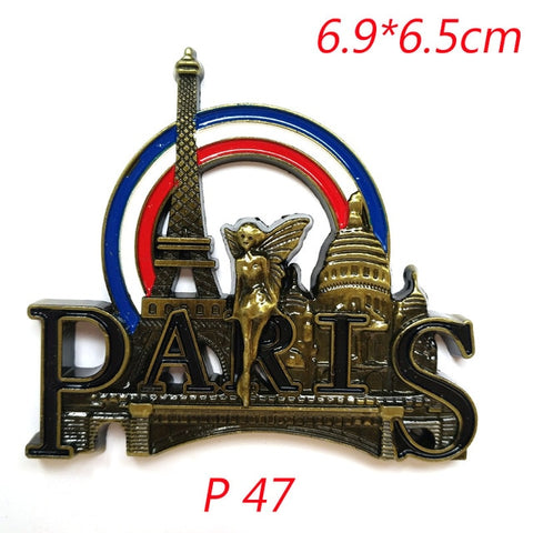 3D Paris Tower Fridge Magnet French Famous Building Model Refrigerator Magnets Souvenir Kitchen Magnet Sticker Home Decorations